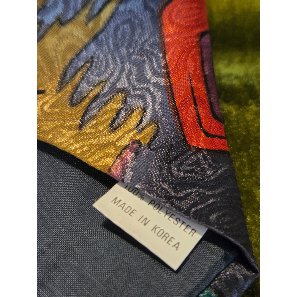 😎Dino Cellian Abstract Geometric Silk‎ Blend Vintage Necktie and Pocket Square - Picture 6 of 9